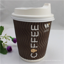 8oz meilleure tasse populaire de papier de café avec couvercle